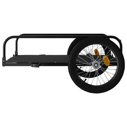 Bike Trailer Black 135x70x37 cm Iron