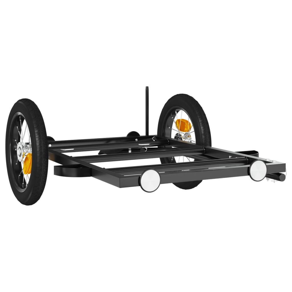 Bike Trailer Black 122x53x28 cm Iron