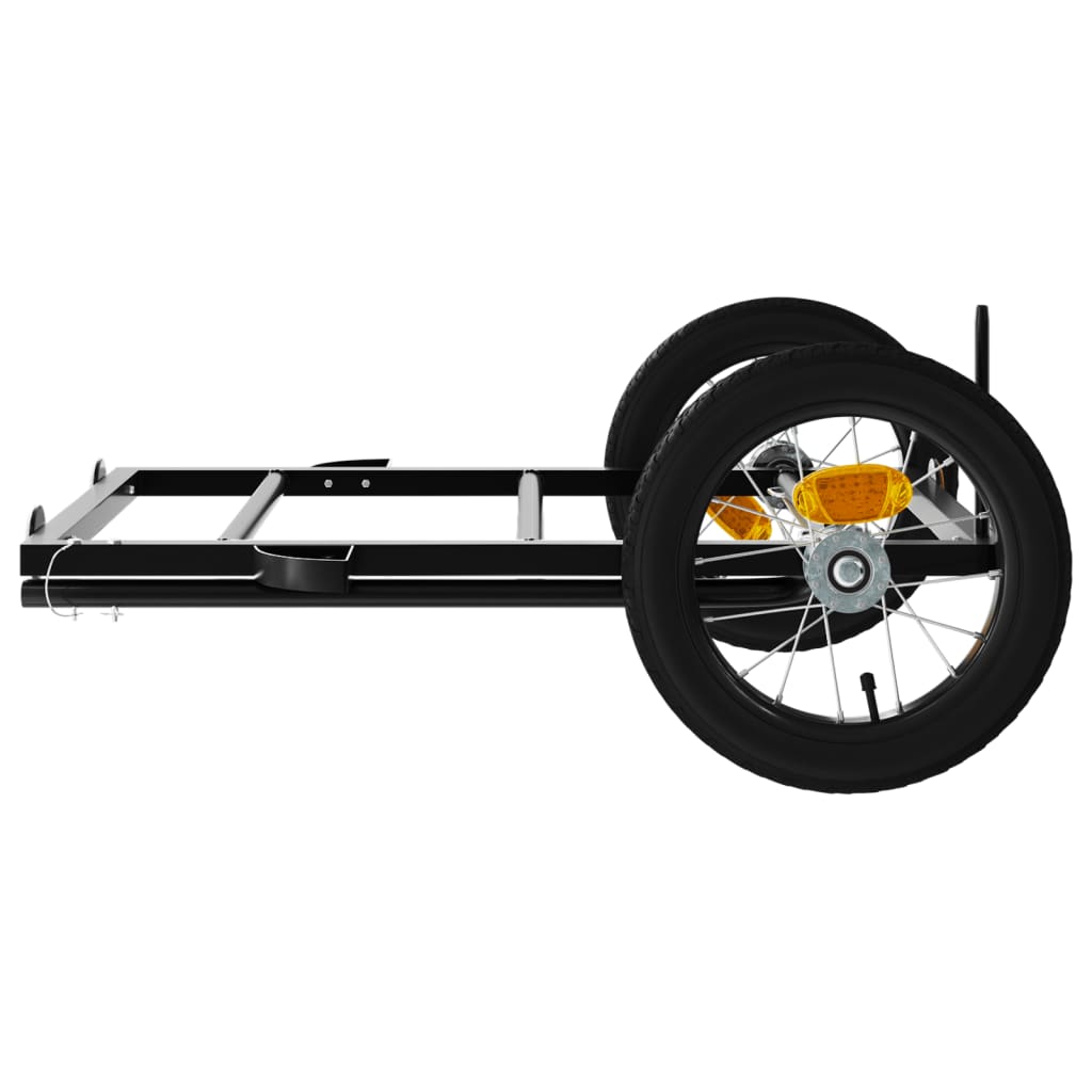 Bike Trailer Black 122x53x28 cm Iron