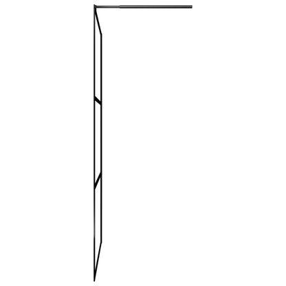 Walk-in Shower Wall with Shelf Black 80x195 cm