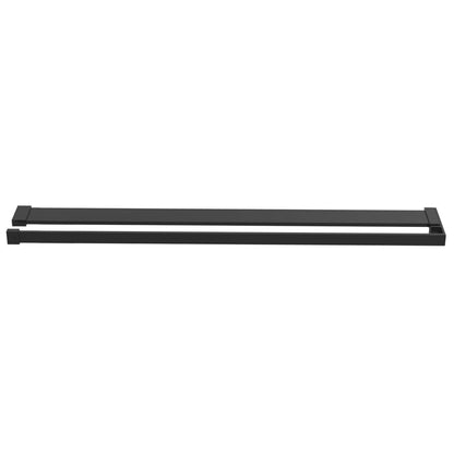 Walk-in Shower Wall with Shelf Black 80x195 cm