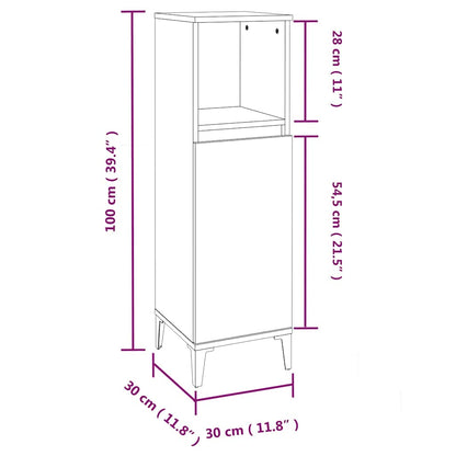 3 Piece Bathroom Furniture Set White Engineered Wood