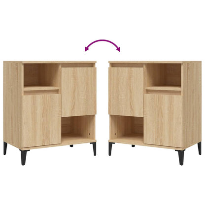 Sideboards 2 pcs Sonoma Oak 60x35x70 cm Engineered Wood