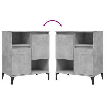Sideboards 2 pcs Concrete Grey 60x35x70 cm Engineered Wood