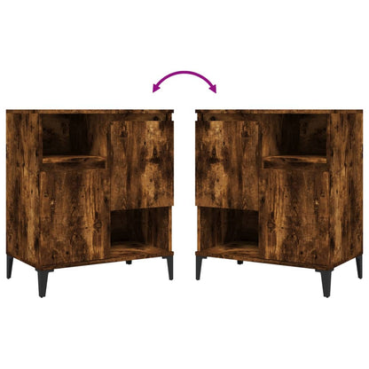 Sideboards 2 pcs Smoked Oak 60x35x70 cm Engineered Wood