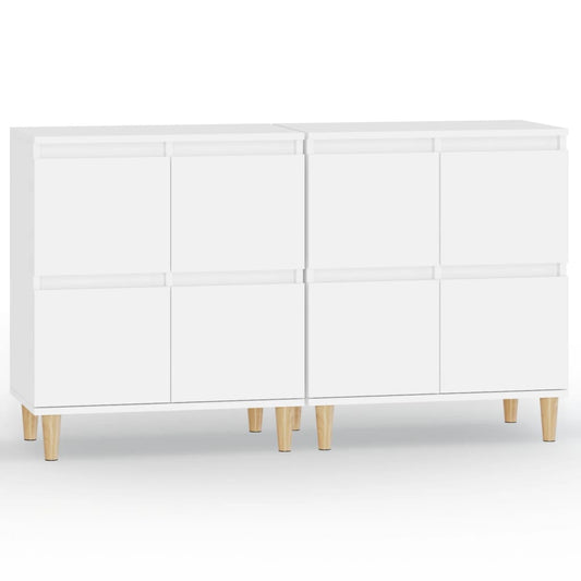 Sideboards 2 pcs White 60x35x70 cm Engineered Wood