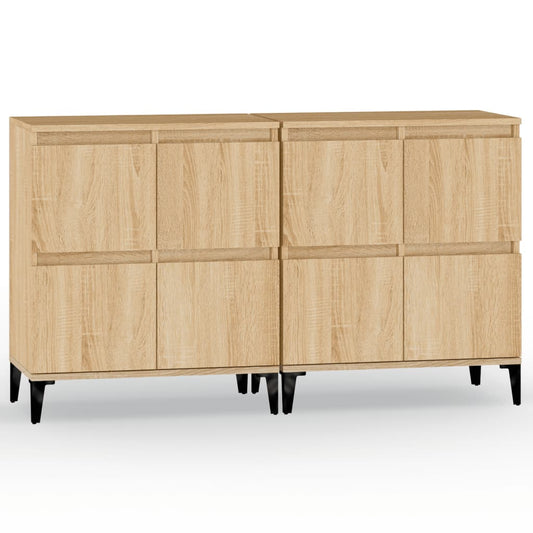 Sideboards 2 pcs Sonoma Oak 60x35x70 cm Engineered Wood