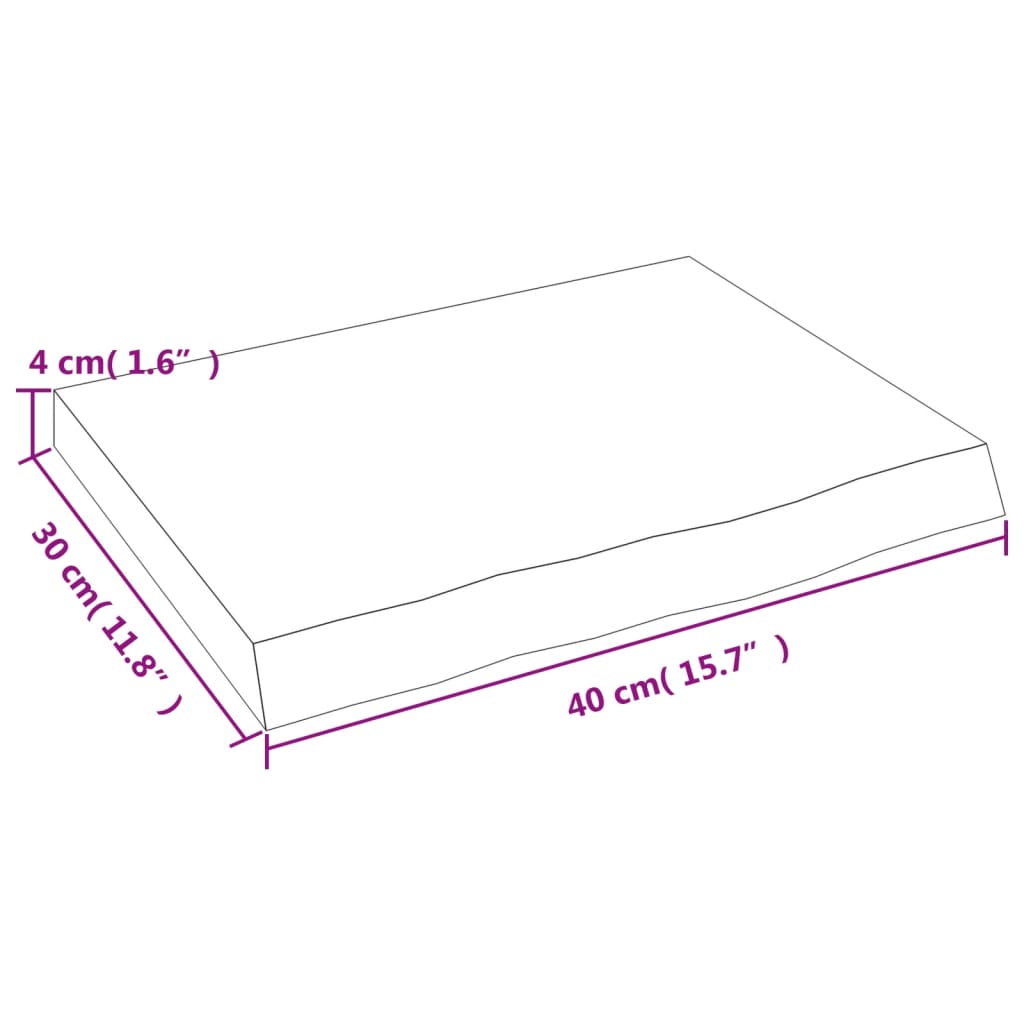 Bathroom Countertop 40x30x(2-4) cm Untreated Solid Wood