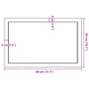 Bathroom Countertop 80x50x(2-4) cm Untreated Solid Wood