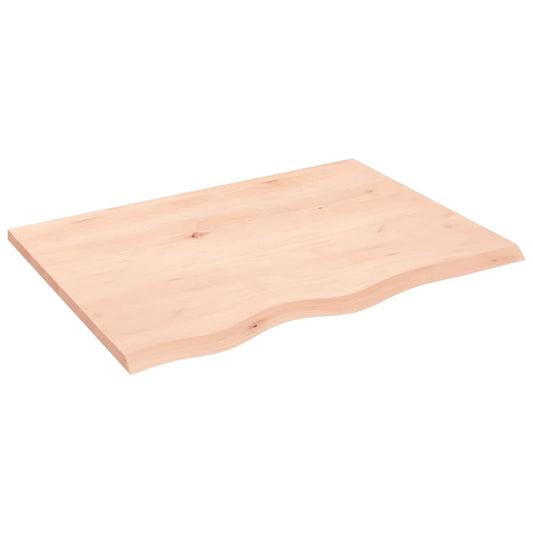 Bathroom Countertop 80x60x2 cm Untreated Solid Wood