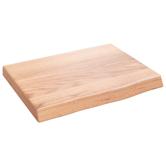 Bathroom Countertop Light Brown 40x30x(2-4) cm Treated Solid Wood