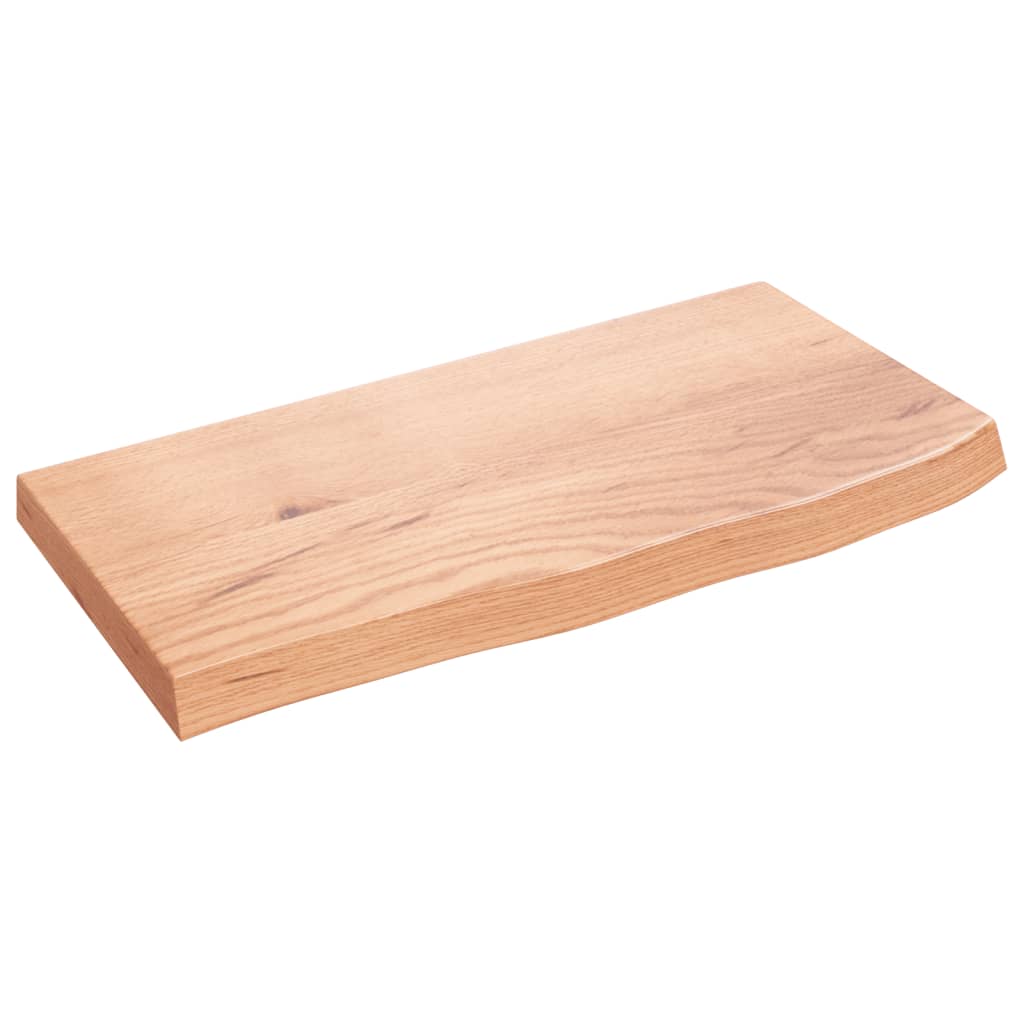 vidaXL Bathroom Countertop Light Brown 23.6"x11.8"x(0.8"-1.6") Treated Solid Wood