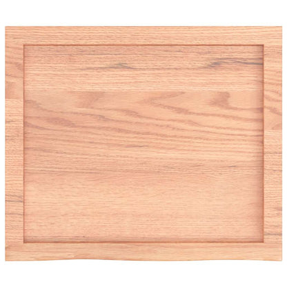 Bathroom Countertop Light Brown 60x50x(2-4) cm Treated Solid Wood