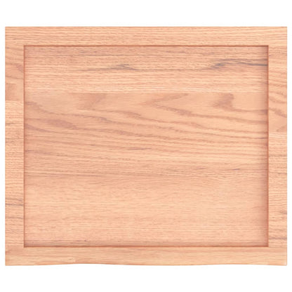 Bathroom Countertop Light Brown 60x50x(2-6) cm Treated Solid Wood