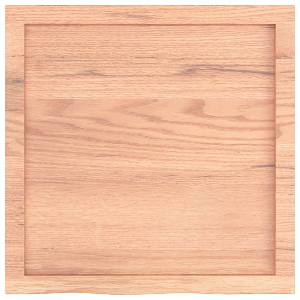Bathroom Countertop Light Brown 60x60x(2-6) cm Treated Solid Wood