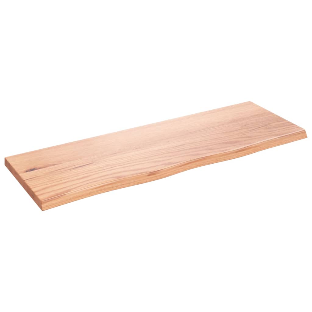 Bathroom Countertop Light Brown 80x30x2 cm Treated Solid Wood