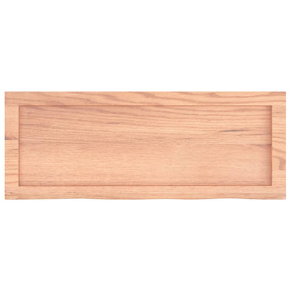 Bathroom Countertop Light Brown 80x30x(2-4) cm Treated Solid Wood