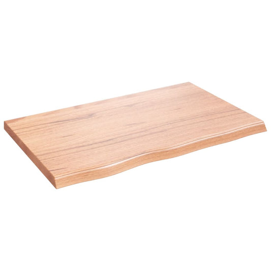 Bathroom Countertop Light Brown 80x50x(2-4) cm Solid Wood