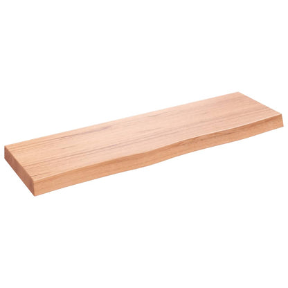 Bathroom Countertop Light Brown 100x30x(2-6)cm Treated Solid Wood