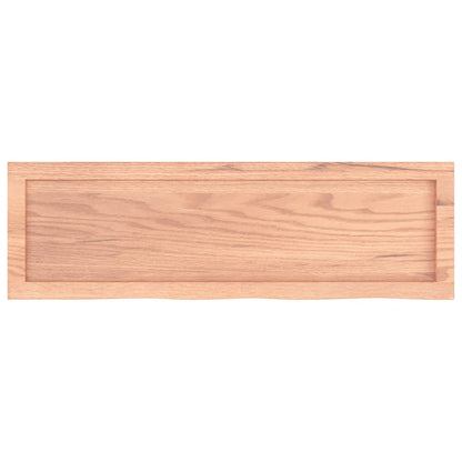 Bathroom Countertop Light Brown 100x30x(2-6)cm Treated Solid Wood
