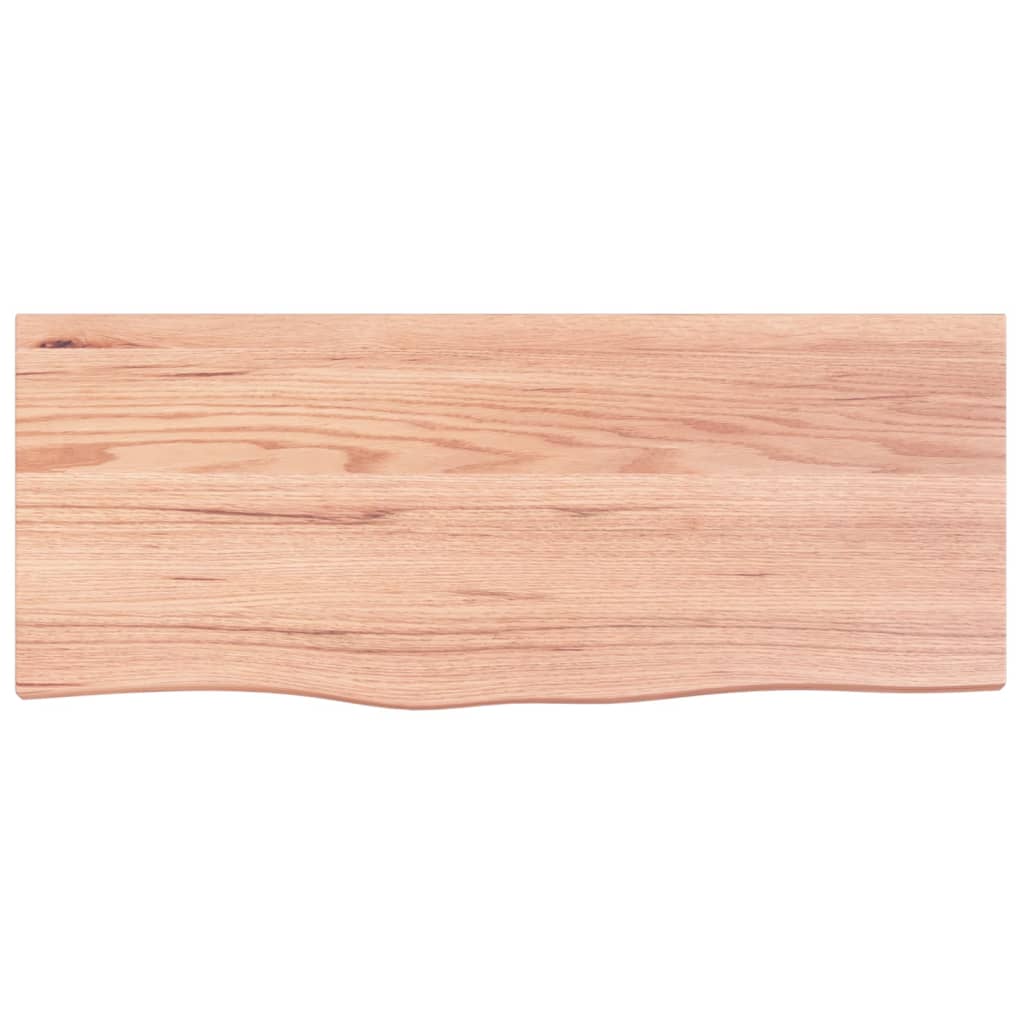 Bathroom Countertop Light Brown 100x40x(2-4)cm Treated Solid Wood