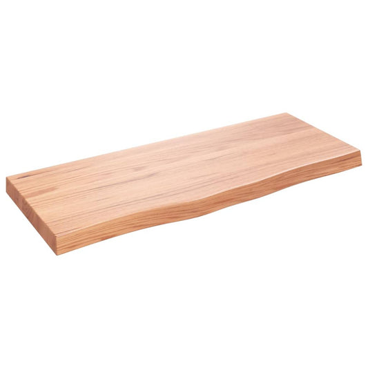 Bathroom Countertop Light Brown 100x40x(2-6) cm Solid Wood