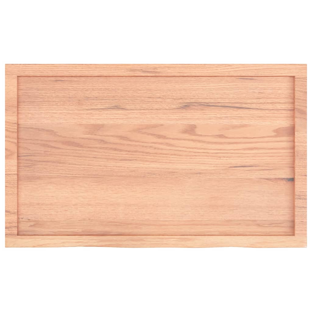 Bathroom Countertop Light Brown 100x60x(2-4)cm Treated Solid Wood