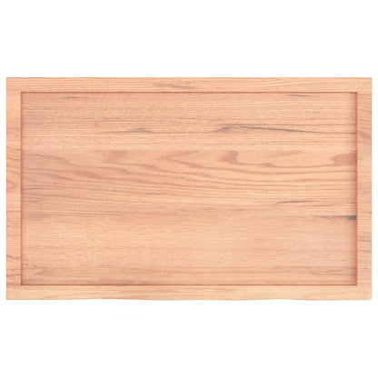 Bathroom Countertop Light Brown 100x60x(2-4)cm Treated Solid Wood