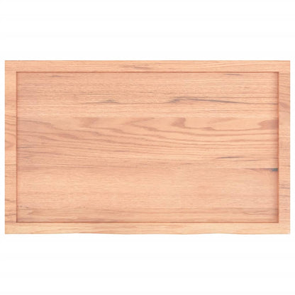 Bathroom Countertop Light Brown 100x60x(2-6)cm Treated Solid Wood