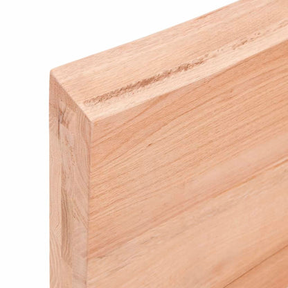 Bathroom Countertop Light Brown 100x60x(2-6)cm Treated Solid Wood