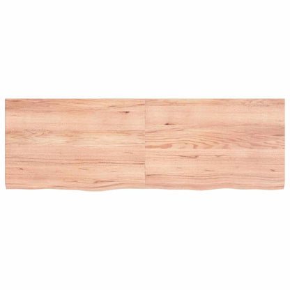 Bathroom Countertop Light Brown 120x40x(2-4)cm Treated Solid Wood
