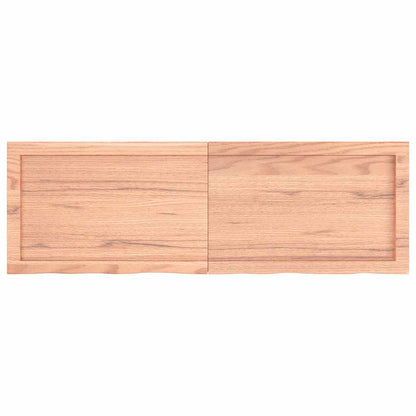 Bathroom Countertop Light Brown 120x40x(2-4)cm Treated Solid Wood