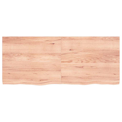 Bathroom Countertop Light Brown 120x50x(2-4)cm Treated Solid Wood