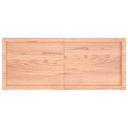 Bathroom Countertop Light Brown 120x50x(2-6)cm Treated Solid Wood