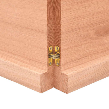 Bathroom Countertop Light Brown 120x60x(2-4)cm Treated Solid Wood