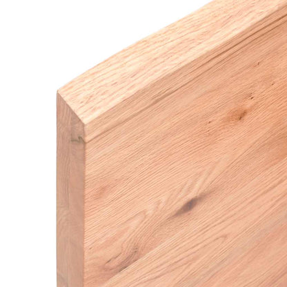 Bathroom Countertop Light Brown 140x60x(2-4)cm Treated Solid Wood