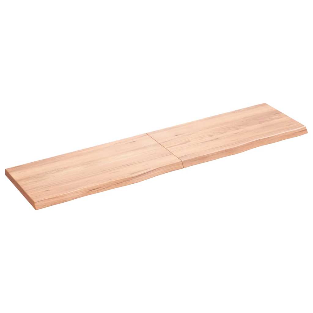 Bathroom Countertop Light Brown 160x40x(2-4)cm Treated Solid Wood