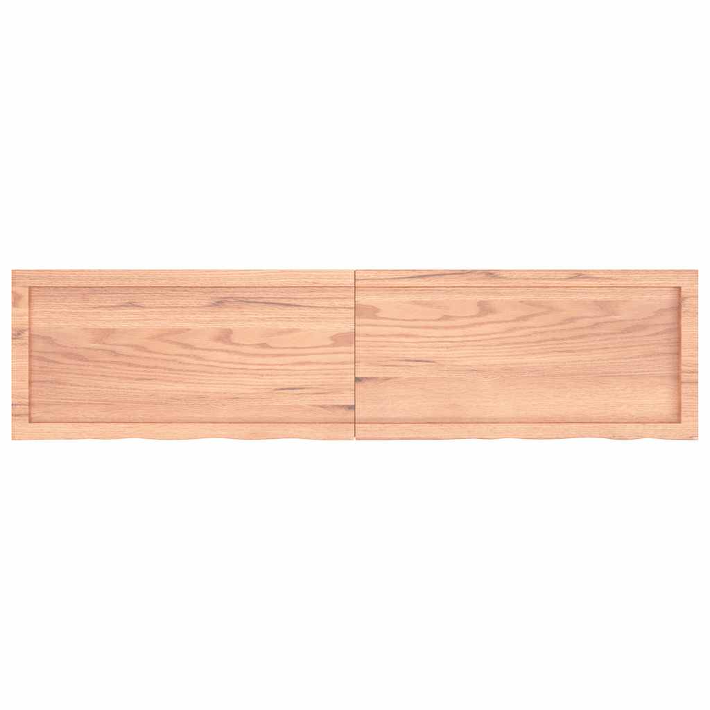 Bathroom Countertop Light Brown 160x40x(2-4)cm Treated Solid Wood
