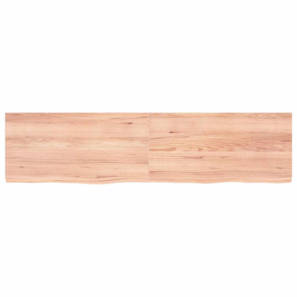 Bathroom Countertop Light Brown 160x40x(2-4)cm Treated Solid Wood