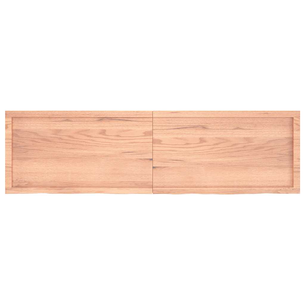 Bathroom Countertop Light Brown 180x50x(2-4)cm Treated Solid Wood