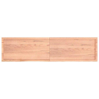 Bathroom Countertop Light Brown 200x50x(2-4)cm Treated Solid Wood