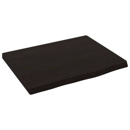 Bathroom Countertop Dark Brown 40x30x2 cm Treated Solid Wood