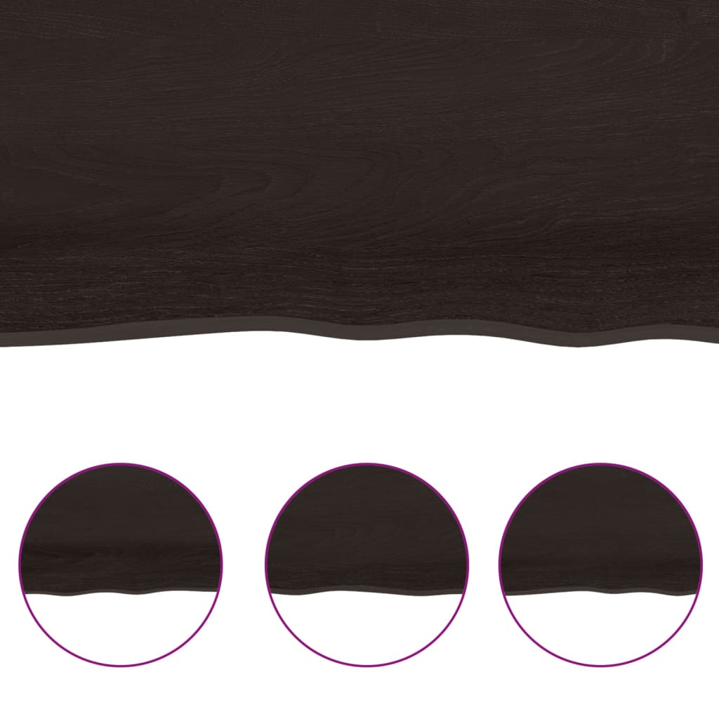 Bathroom Countertop Dark Brown 40x30x(2-4) cm Treated Solid Wood