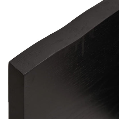 Bathroom Countertop Dark Brown 40x30x(2-4) cm Treated Solid Wood
