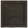 Bathroom Countertop Dark Brown 40x40x(2-4) cm Treated Solid Wood