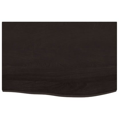 Bathroom Countertop Dark Brown 60x40x(2-4) cm Treated Solid Wood
