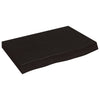 Bathroom Countertop Dark Brown 60x50x(2-4) cm Treated Solid Wood