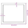 Bathroom Countertop Dark Brown 60x50x(2-4) cm Treated Solid Wood