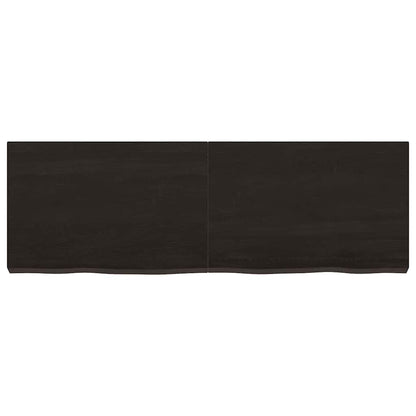 Bathroom Countertop Dark Brown 120x40x(2-6) cm Treated Solid Wood