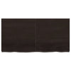 Bathroom Countertop Dark Brown 120x60x(2-6) cm Treated Solid Wood